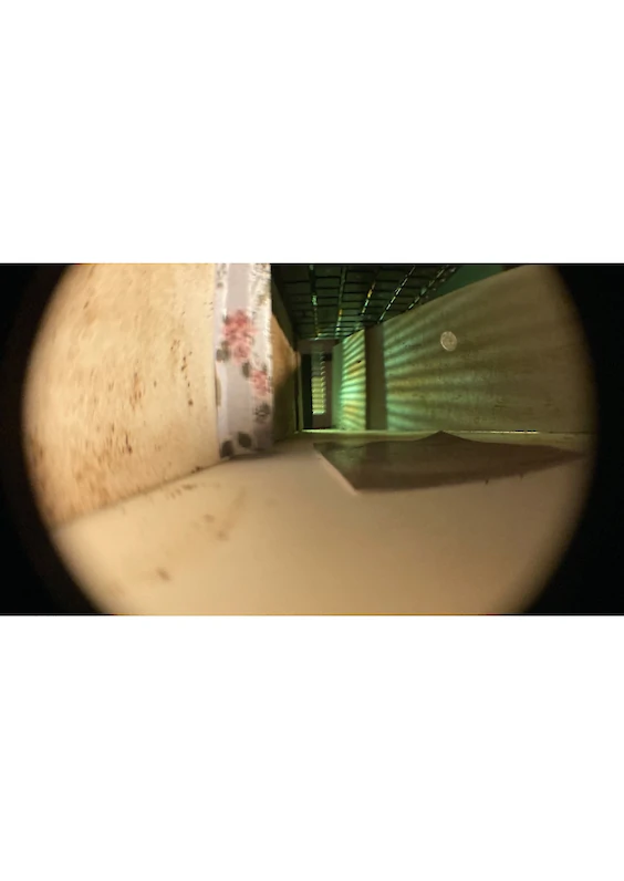 Main Shot: Photograph of the built model scene (based on the visual aesthetics of “Fallen Angels”, directed by Wong Kar-Wai, Hong Kong, 1995)