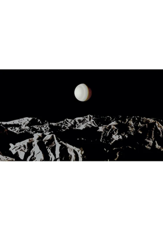 Main Shot: Photograph of the built model scene (based on the visual aesthetics of “A Space Odyssey”, directed by Stanley Kubrick, UK/USA, 1968)