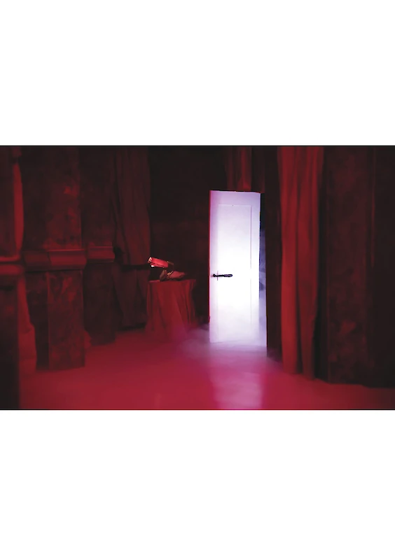 Main Shot: Photograph of the built model scene (based on the visual aesthetics of “A Space Odyssey”, directed by Stanley Kubrick, UK/USA, 1968)