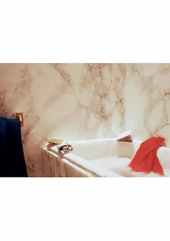 Main Shot: Photograph of the built model scene (based on the visual aesthetics of “Pierrot le Fou”, directed by Jean-Luc Godard, France, 1965)