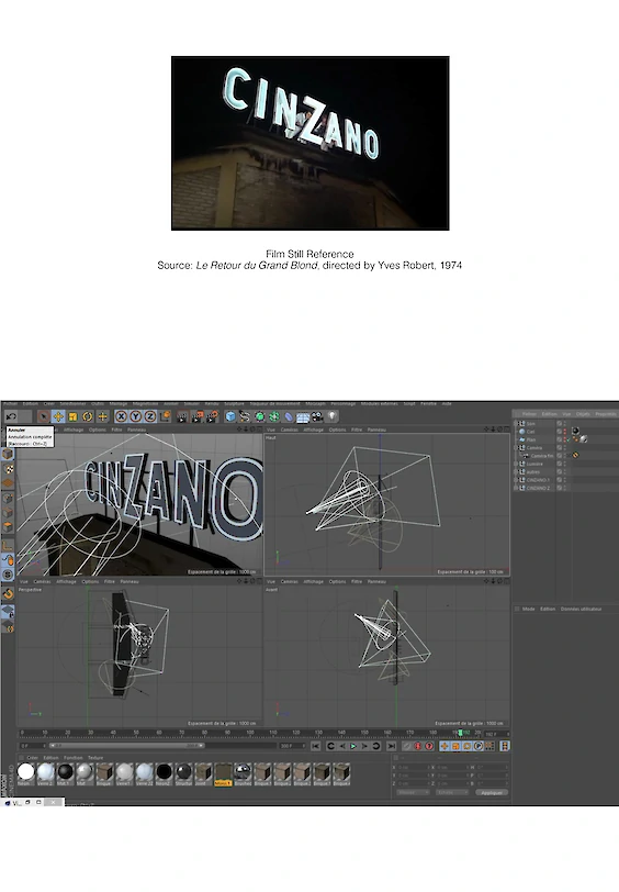 Making-of: 3D scene (below)