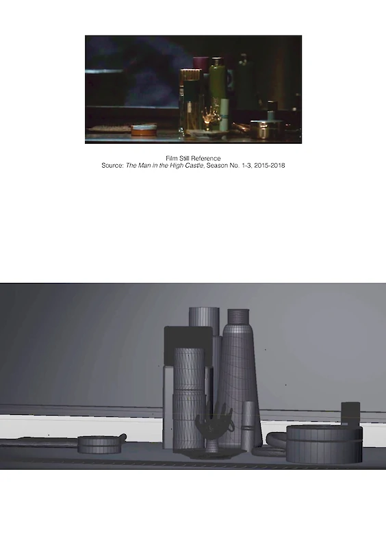 Making-of, 3D scene: Modelling (below)