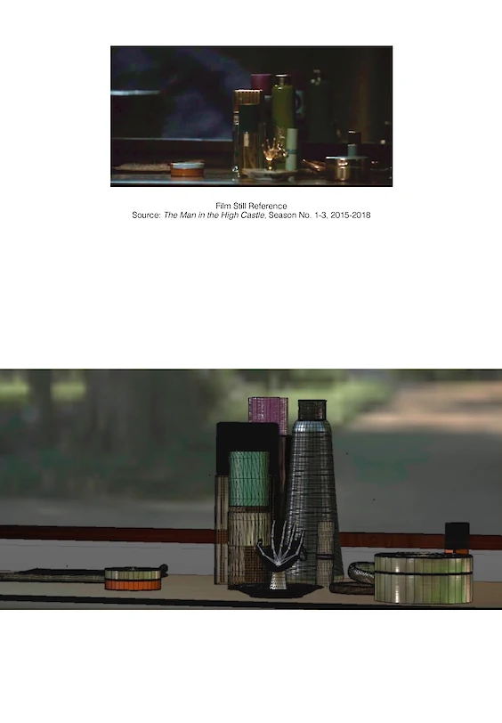 Making-of, 3D scene: Texture mapping (below)