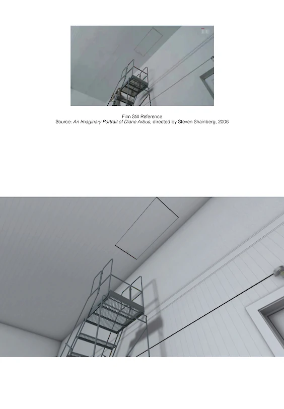 Reconstructed film still: Final rendering (below)