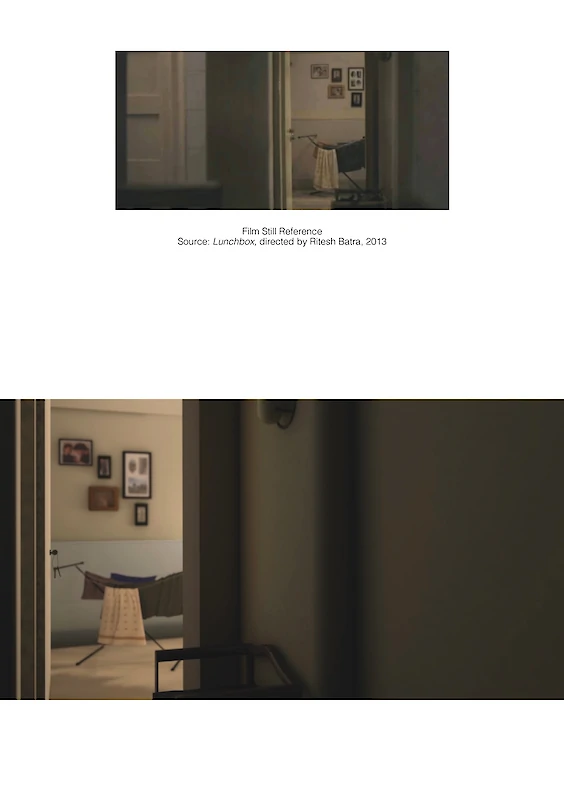 Reconstructed film still: Final rendering (below)