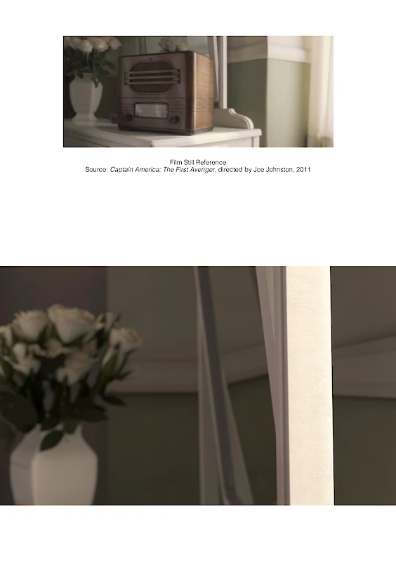 Reconstructed film still: Final rendering (below)