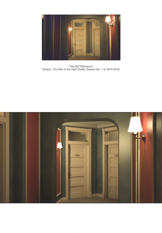 Reconstructed film still: Final rendering (below)