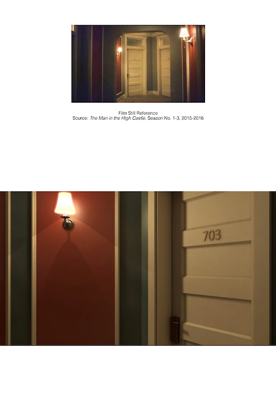 Reconstructed film still: Final rendering (below)