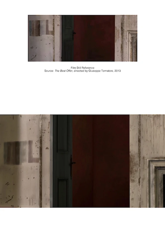 Reconstructed film still: Final rendering (below)