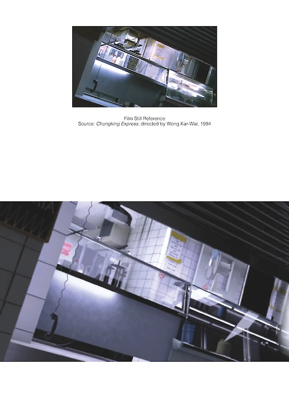 Reconstructed film still: Final rendering (below)