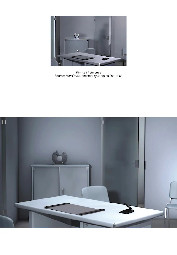 Reconstructed film still: Final rendering (below)