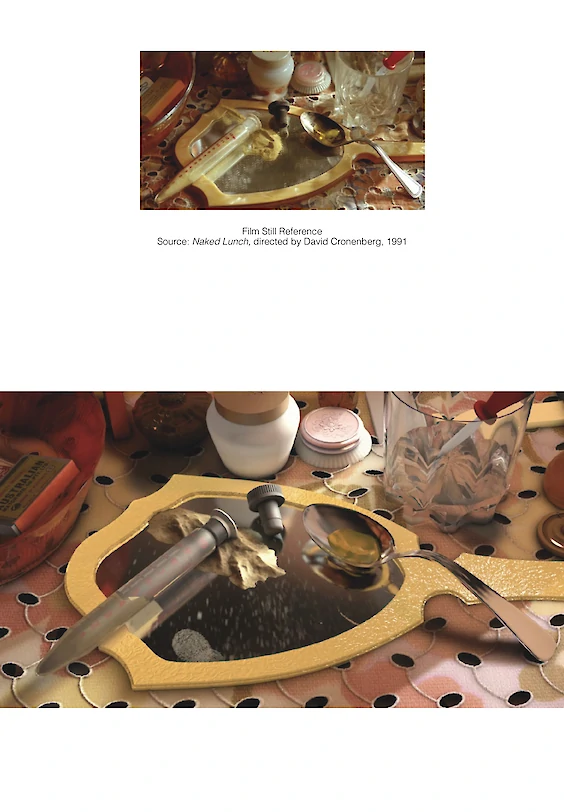 Reconstructed film still: Final rendering (below)