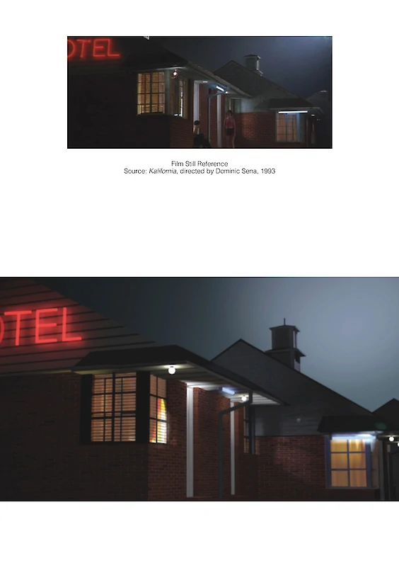 Reconstructed film still: Final rendering (below)