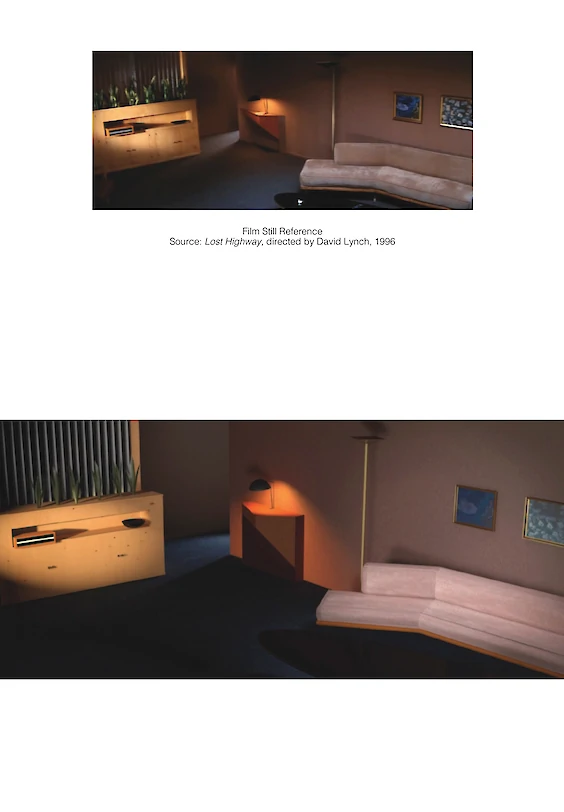 Reconstructed film still: Final rendering (below)