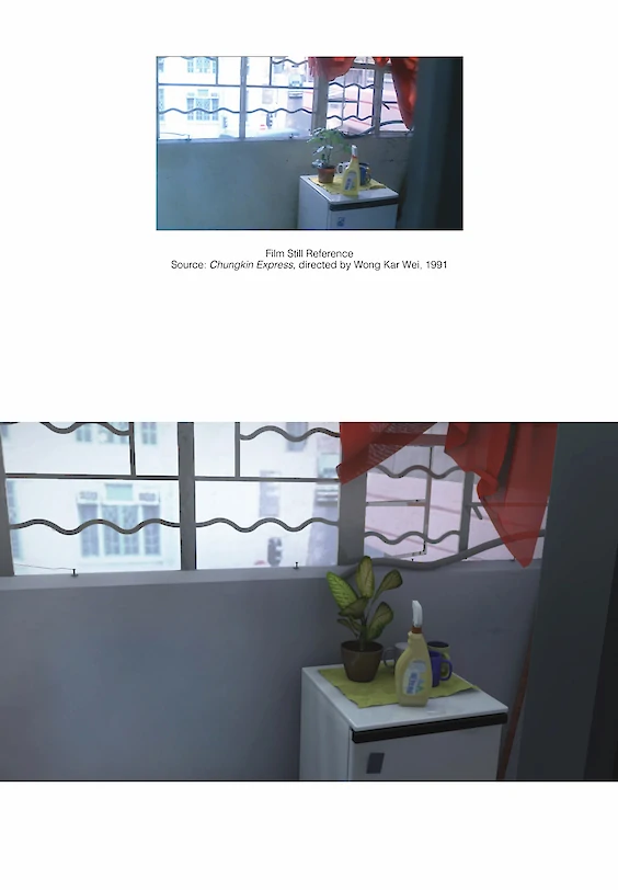 Reconstructed film still: Final rendering (below)