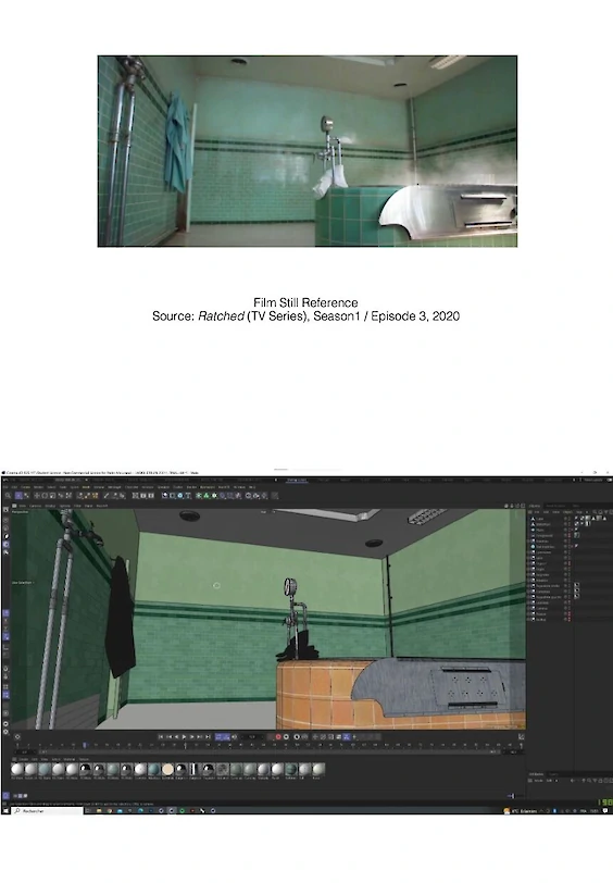 Making-of: 3D scene (below)