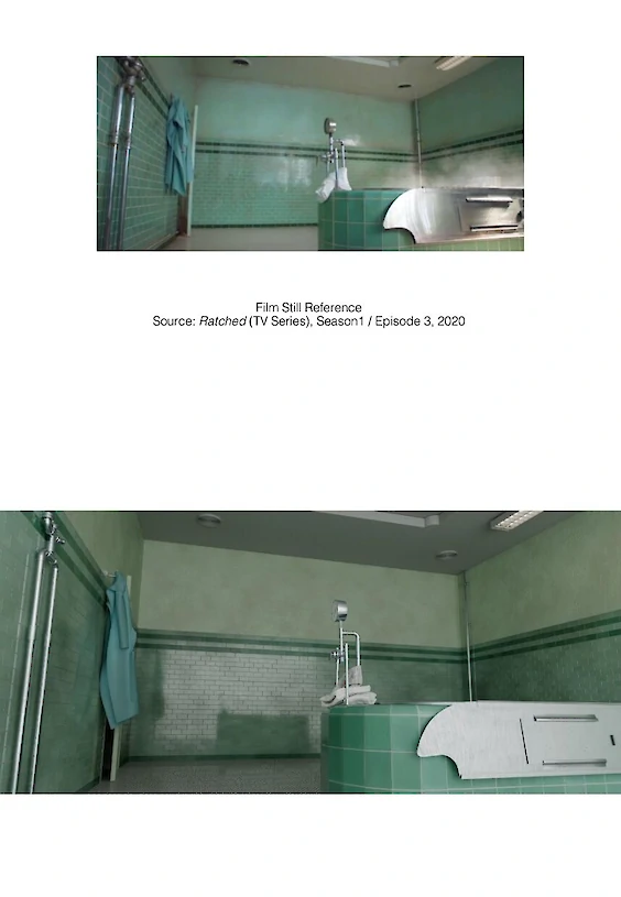 Reconstructed film still: Final rendering (below)