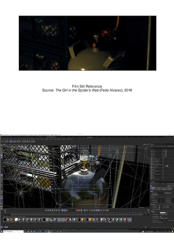 Making-of: 3D scene (below)