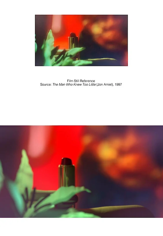 Reconstructed film still: Final rendering (below)