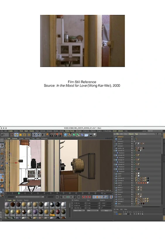 Making-of: 3D scene (below)