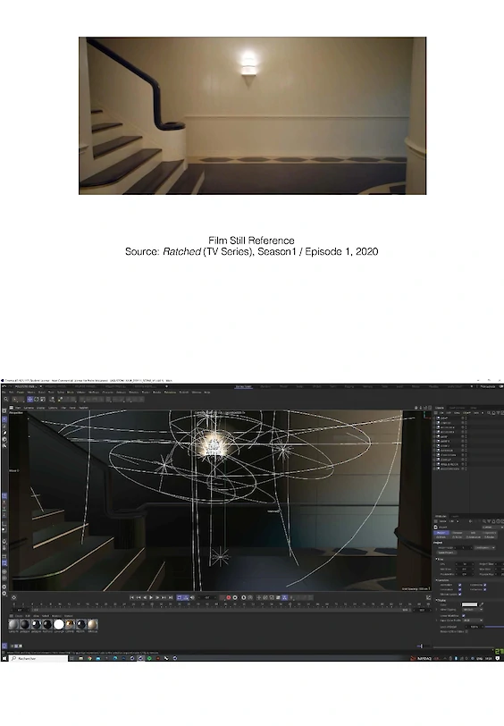 Making-of: 3D scene (below)
